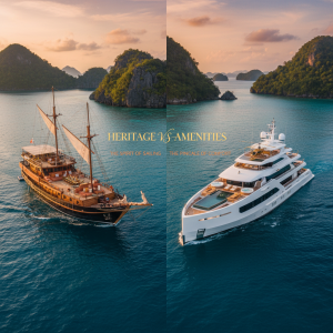 Choosing Your Vessel: A UHNW Guide to Luxury Phinisi Yachts vs. Superyachts in Indonesia